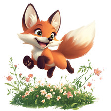 Spring Fox Wall Decal Sticker