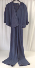 Maria Grachvogel Harlow Jumpsuit Blue Size 10 Handmade  Poland Acetate & Viscose