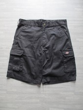 Dickies Redhawk Cargo Shorts Mens W34 Black Utility Workwear Pockets
