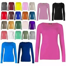 Womens Long Sleeve Round Neck