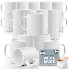 12-48pk Plain WHITE Mugs 11oz