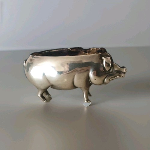 Sterling silver antique pig - sterling,