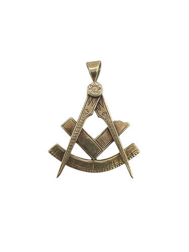 9ct gold masonic - gold,