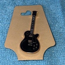 Black Guitar Alloy Enamel Pin