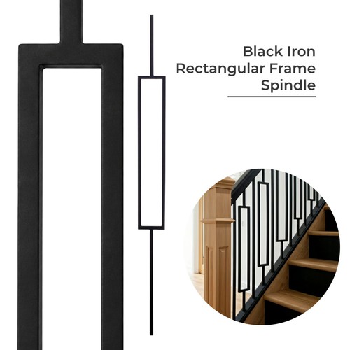 Iron black rectangular - rectangular, frame