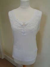 LEO GUY WHITE SLEEVELESS TOP