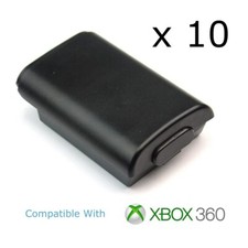 x 10 Xbox 360 Controller Battery Cover Case Shell Pack - Black