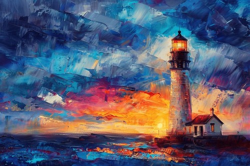 Sunset lighthouse beach - lighthouse,