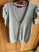 Ladies Grey Short Sleeved Cardigan Grey