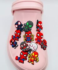 Spiderman Charms Fits Crocs SET OF 12 Shoe Clog Charms Real UK Seller ??
