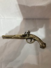Brass Type Vintage Musket Ornament Showing Tarnish and at End Of Gun But Decent