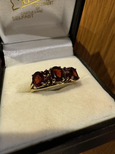 9ct gold garnet multi stone - garnet,