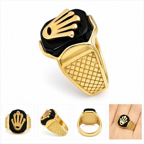 Men black onyx - onyx, crown