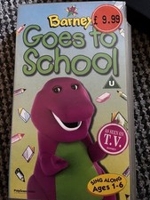 Vintage rare find 1990 Barney back to school VHS video