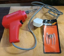 Hilka electric soldering gun + replacement soldering tips/bulbs - T2