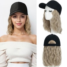 Short Baseball Hat Wig Wavy