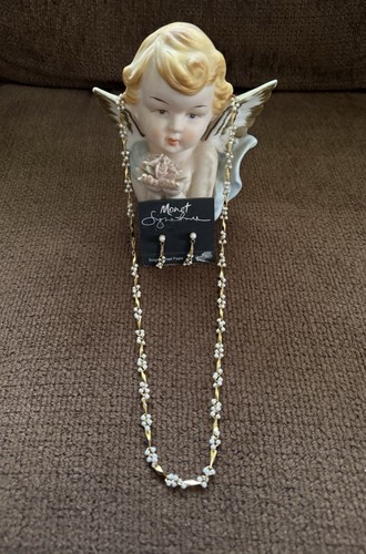Vtg monet faux - pearls, necklace