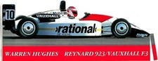 Rare Large Original Formula 3 Warren Hughes Reynard 923/Vauxhall Sticker 1990s