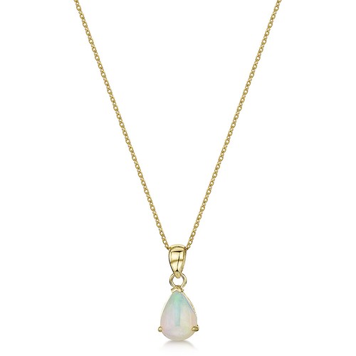 9ct yellow gold - 9ct, opal