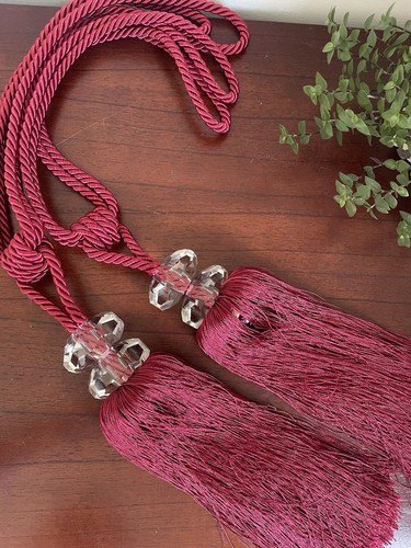 Burgundy red rope - rope, glass