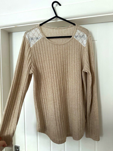 Emery rose beige rib knit - beige, crew
