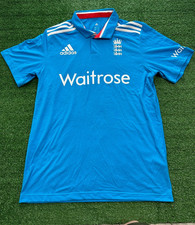 England Cricket 2014 ODI One Day Adidas Blue T-Shirt Kit | Mens Adult XL Jersey