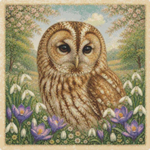 Tawny owl spring time - in,
