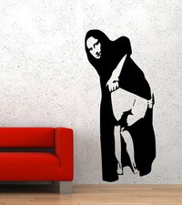 Banksy Graffiti 'Mona Lisa Mooning' Large Vinyl Wall Stickers Classic StreetArt