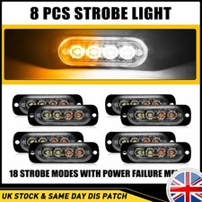 8pc Led Warning Safety Strobe