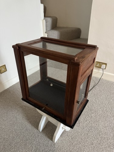 Wooden glazed display - wooden,