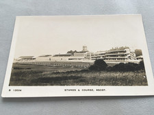 ASCOT STANDS & COURSE - REAL PHOTOGRAPHIC Antique Postcard