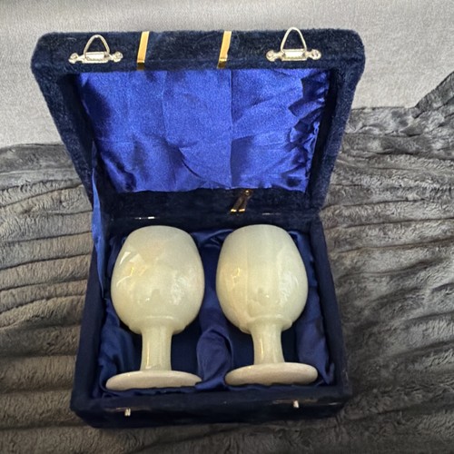 Vintage onyx marble goblets - vintage,