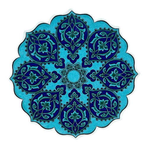 Turkish iznik ceramic trivet - turkish,