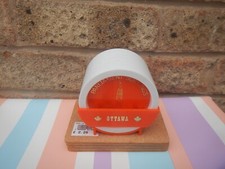 VINTAGE SET OF 6 COASTERS "OTTAWA, PARLIAMENT BULDINGS" ORANGE/WHITE RETRO