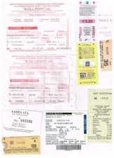 Greece Greek 10 public transport tickets ferry bus 2008 Rhodes Hellenic Seaways