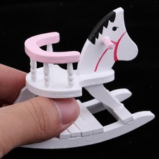 12 White Wood Rocking Horse