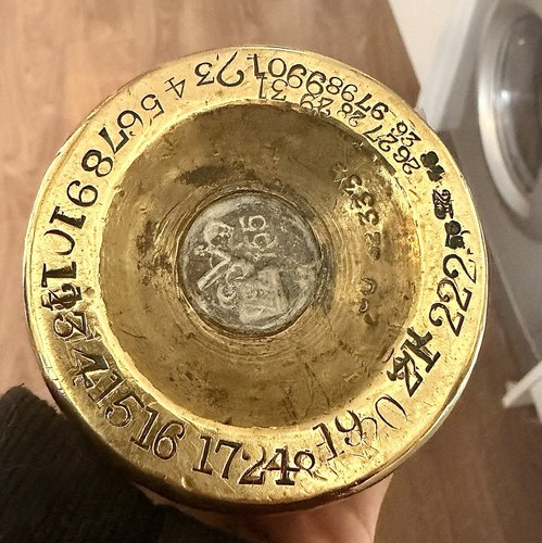 Antique brass bell weight - antique, vr