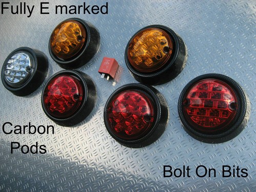 Led rear light lamps - led, carbon
