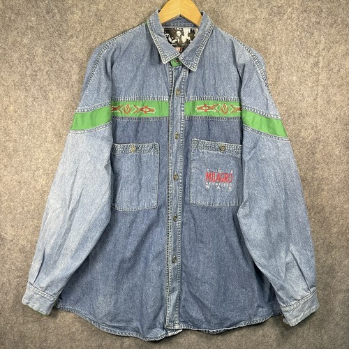Genco denim shirt mens blue - genco,