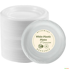 White Plastic Plates 7 Inch