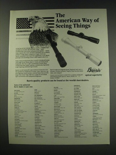 1991 burris scopes the - ad,