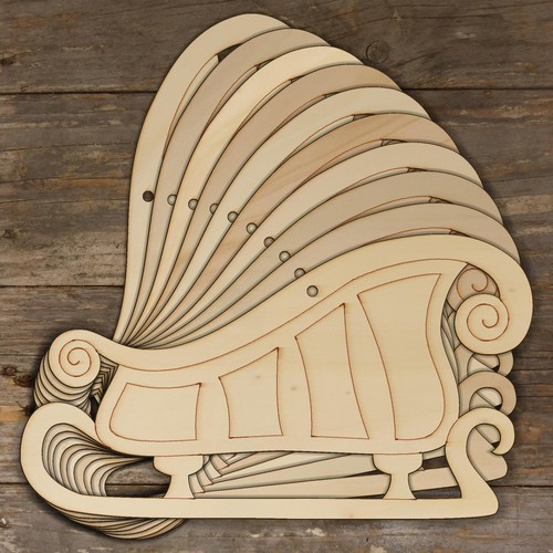 10x wooden christmas santa - 10x,