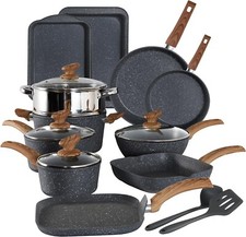 17 Piece Hammered Cookware Set