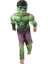 Deluxe Incredible Hulk Age 3-8 Boys Fancy Dress Kids Marvel Avengers Costume