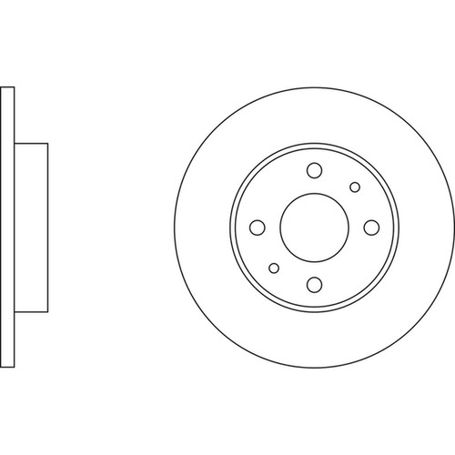 Brake discs solid for fiat - 2x,