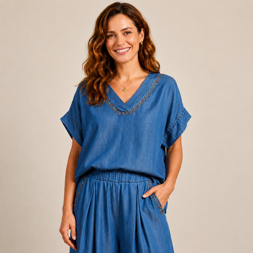 Ladies lagenlook lyocell denim - lagenlook,