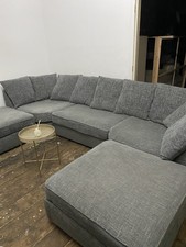 Grey U-Shape Corner Sofa –