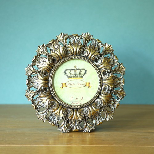 Gold resin photo holder - resin,