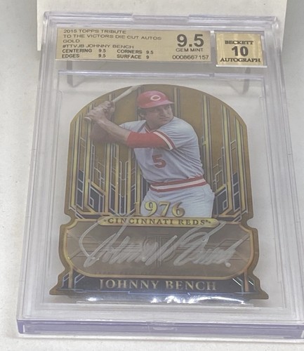 2015 johnny bench gold die - johnny, cut