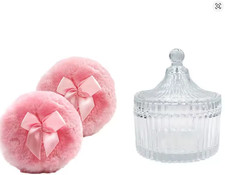 Glass Powder Duster Jar with